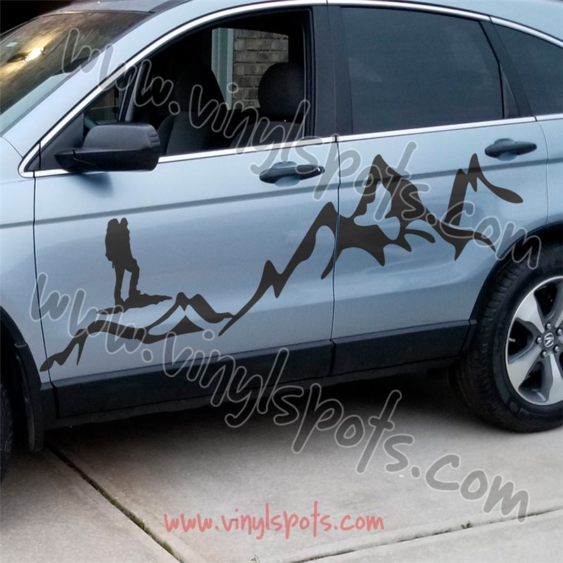 Juego de pegatinas de Montanias para decor puertas laterales