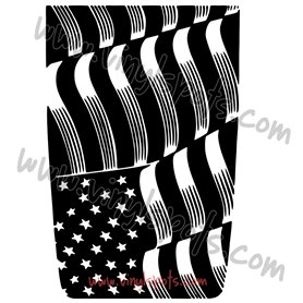 Pegatina de bandera americana de capó de coche