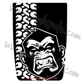 Pegatina de vinilo Angry Monkey