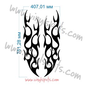 Sticker Fuego Totem Flame para capó
