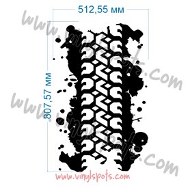 Pegatina de huella neumático para un 4x4